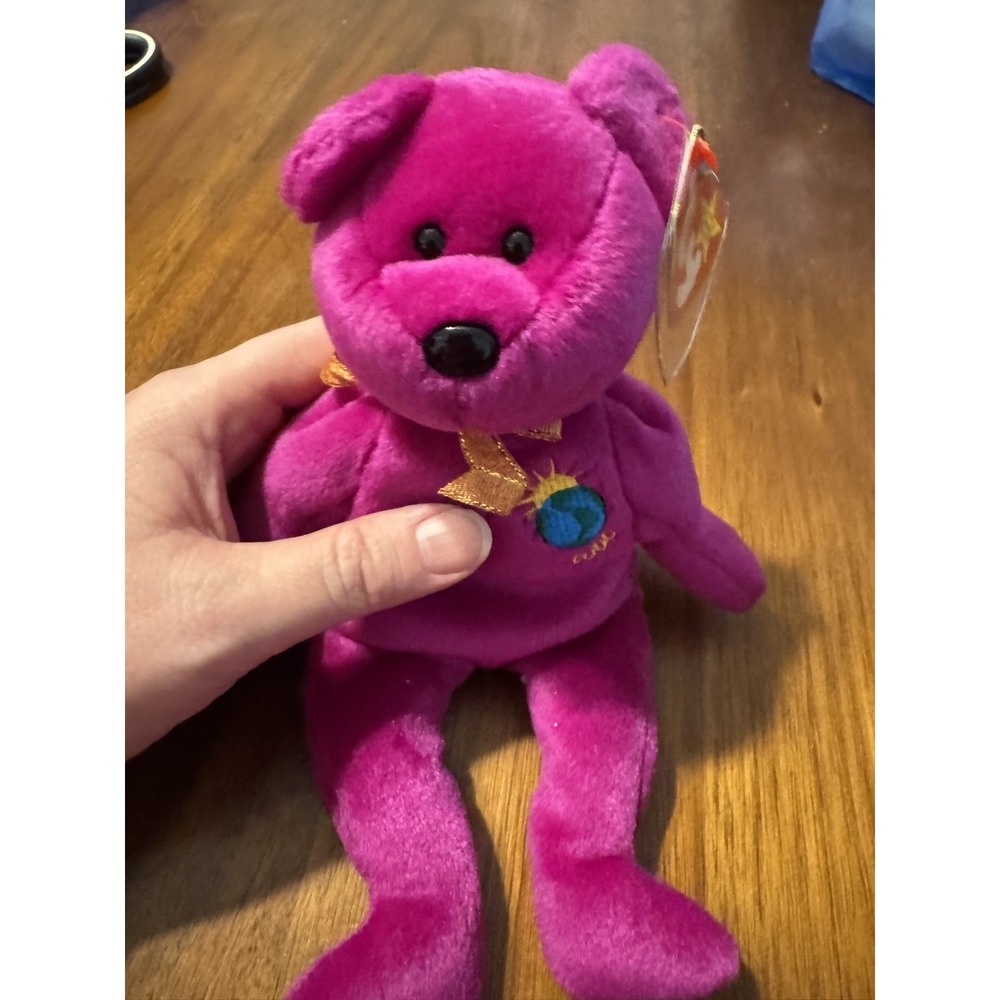 Ty Beanie Baby Millennium Bear Plush Stuffed Animal Retired W Tag January 1 1999